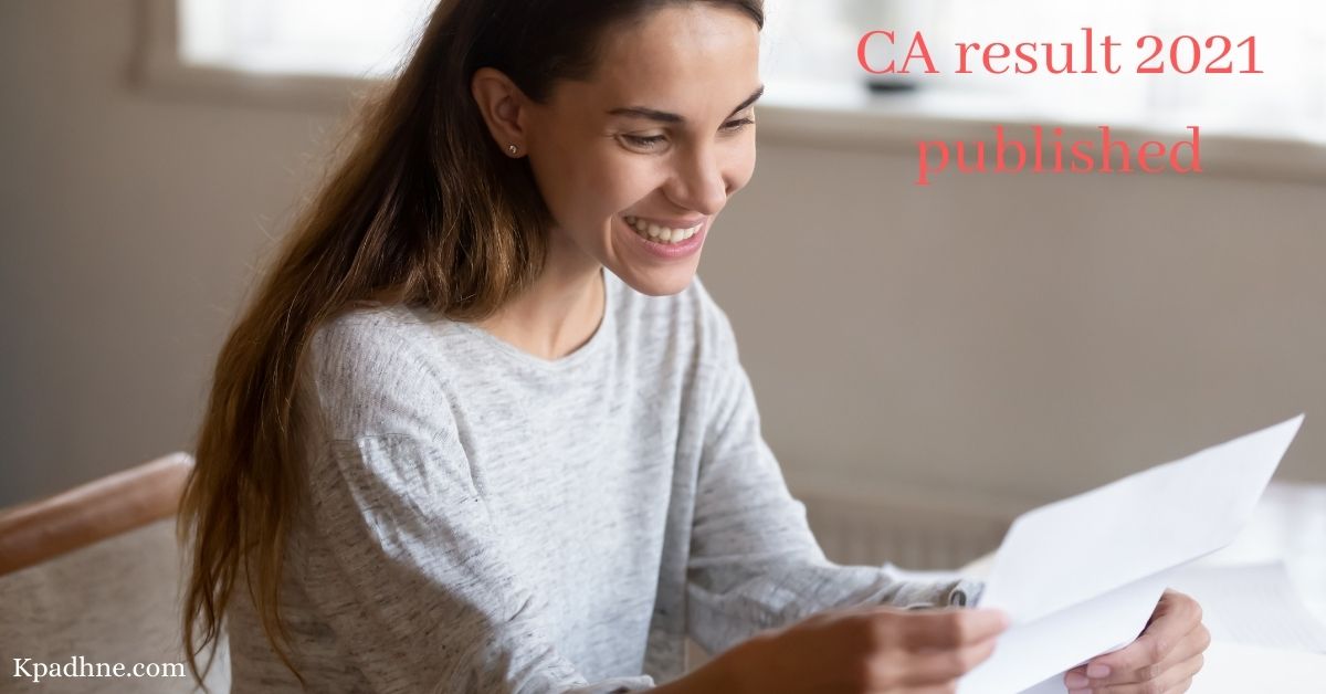 CA result 2021 published