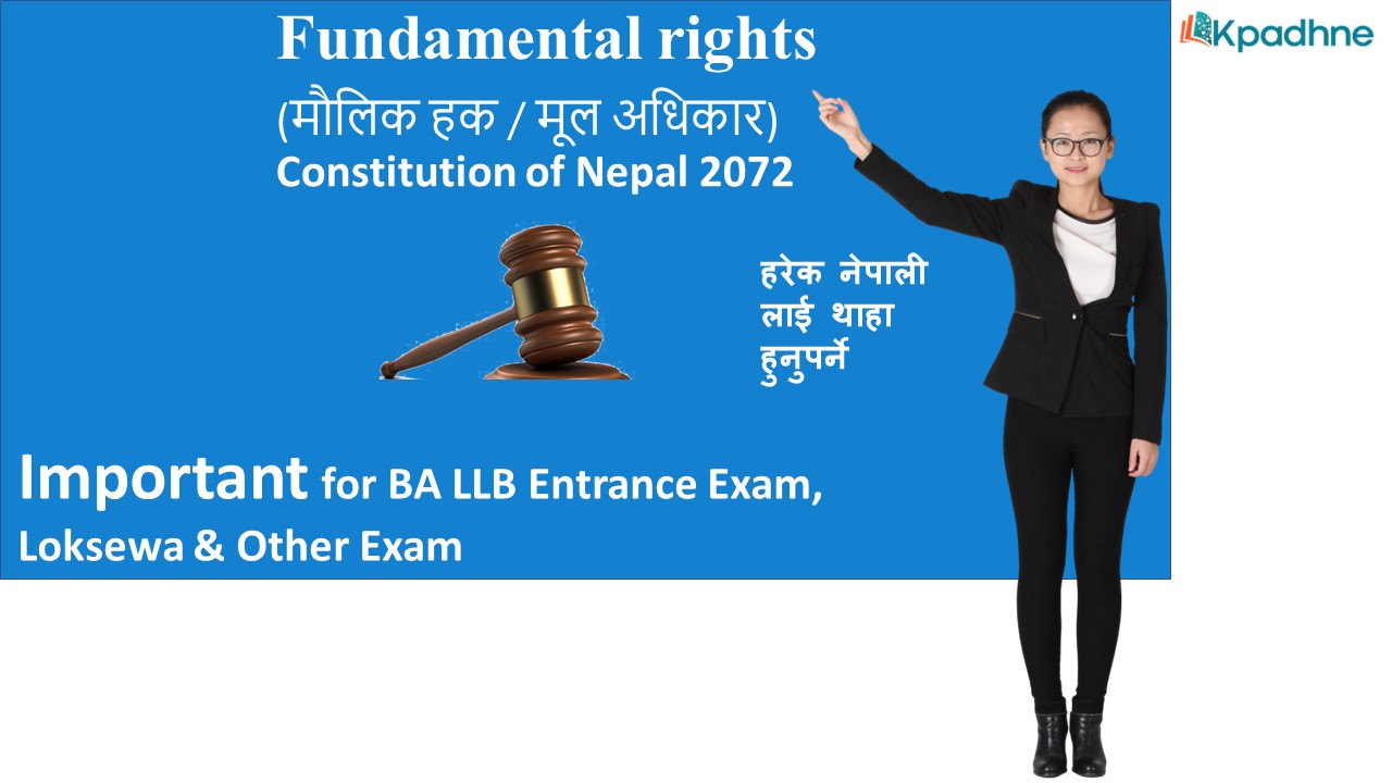 Fundamental Rights | मौलिक हक or मूल अधिकार | Constitution Of Nepal Part 3 Article 16-46