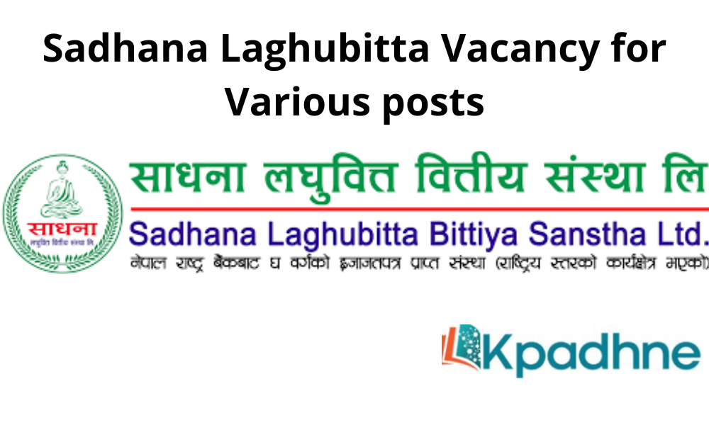 Sadhana Laghubitta Vacancy for Various posts